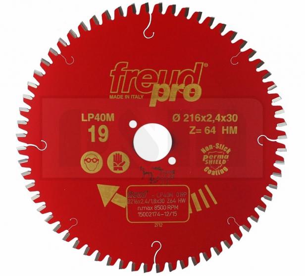Freud Пила дисковая LP40M.019 Пила дисковая  pro 216x2,4x30x64 fz/tr neg