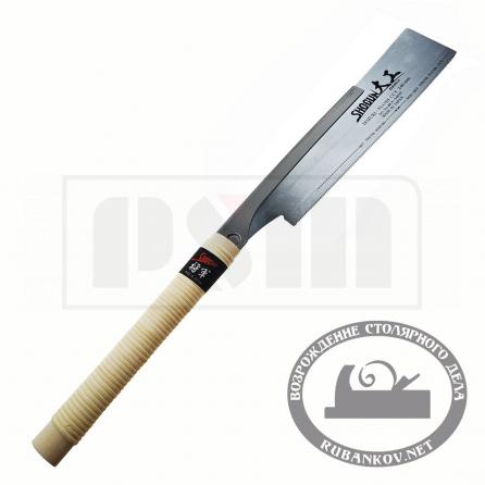Rubankov M00016492 Пила обушковая shogun dozuki saw, premium, 240мм, с гибким окончанием, прямая деревянная рукоять