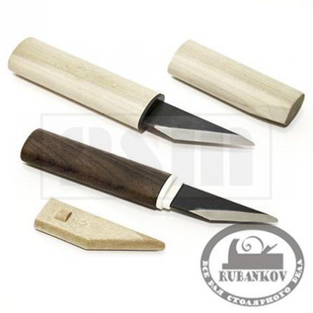 Rubankov М00010981 Нож-косяк японский, 170мм*22мм*3мм, двухслойная сталь, правая заточка, дер.рукоять, дер.ножны
