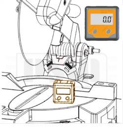 Установите уклономер DAG-001 на подстолье и обнулите показания уклономера