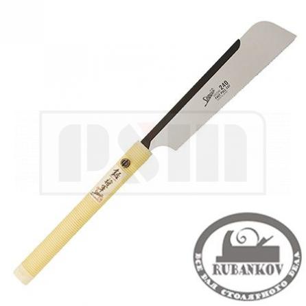 Rubankov M00009201 Пила обушковая shogun dozuki saw, 240мм, 20tpi, прямая деревянная рукоять