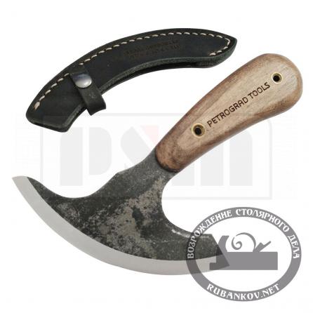Rubankov M00016988 Нож раскроечный ПЕТРОГРАДЪ, модель 3, двусторонняя заточка, в чехле