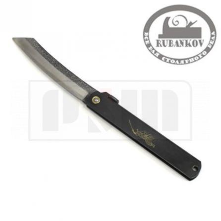 Rubankov M00010276 Нож складной, higonokami kuro, 220/100мм, чёрная рукоять