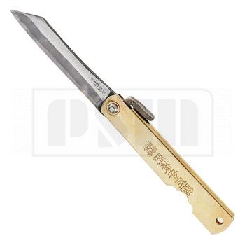 Rubankov M00002424 Нож складной, higonokami burasu, 175/75мм, латунная рукоять