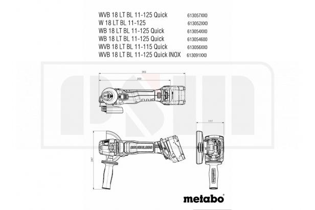 Metabo WB 18 LTX BL 125 Q SE