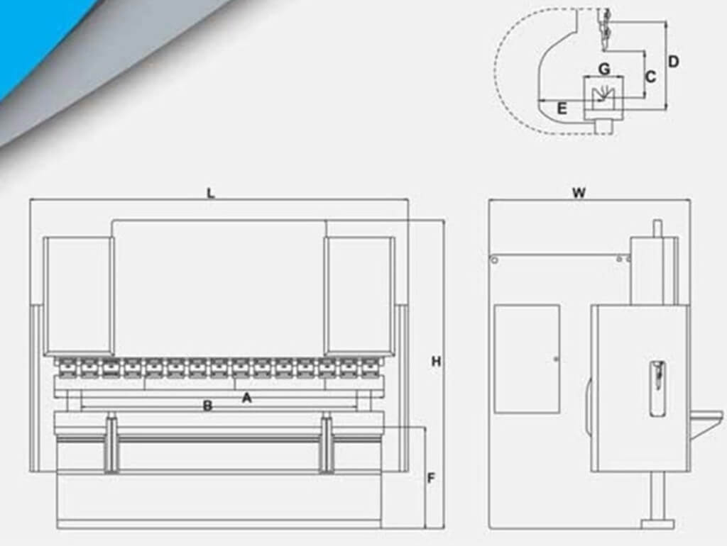 Вертикальный листогибочный пресс Metal Master серии HPJ 25160 с ЧПУ E-21