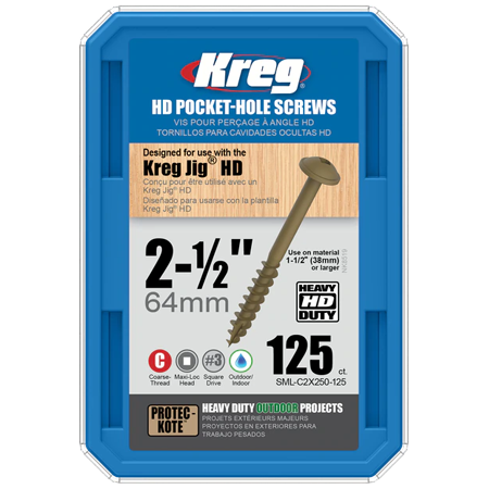Саморезы Kreg Jig HD с покрытием Protec-Kote